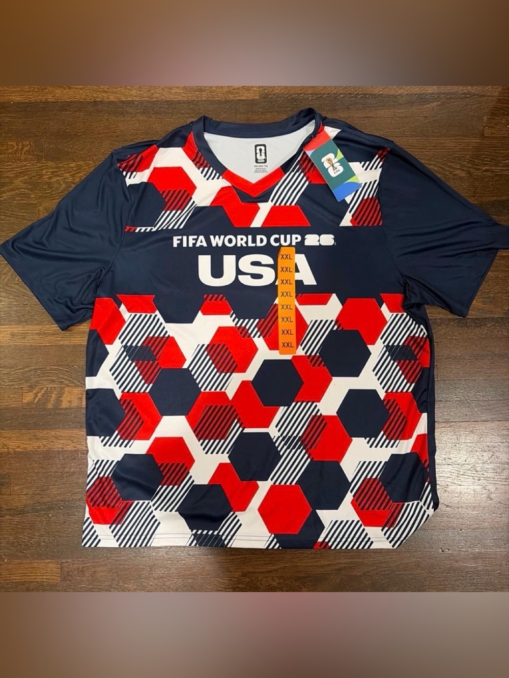 2026 USA FIFA World Cup Graphic Men's Shirt - Navy/Red/White